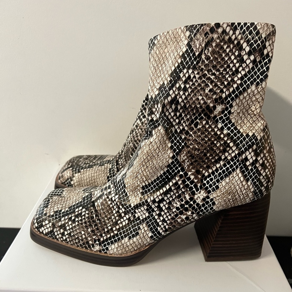 Snake Print Booties